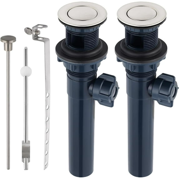 Bathroom Sink Drain with Lift Rod, Pop Up Sink Drain with Overflow, Oil Rubbed Bronze Drain Stopper for Vessel Sink, Assembly for Bathroom Faucet