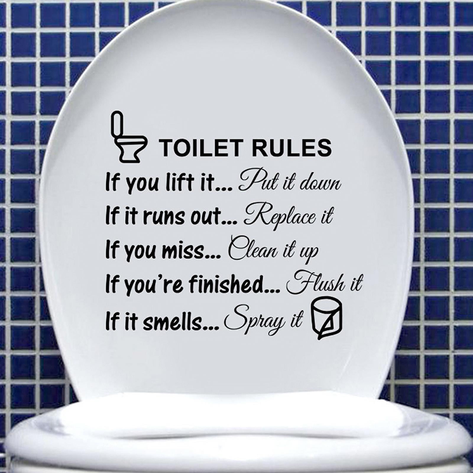 Funny Bathroom Reminders Honbay Funny - 4 Pack Removable Decals With 'Put  Me Down' Message (Purple) Toilet Seat Stickers, image size:1600x1600