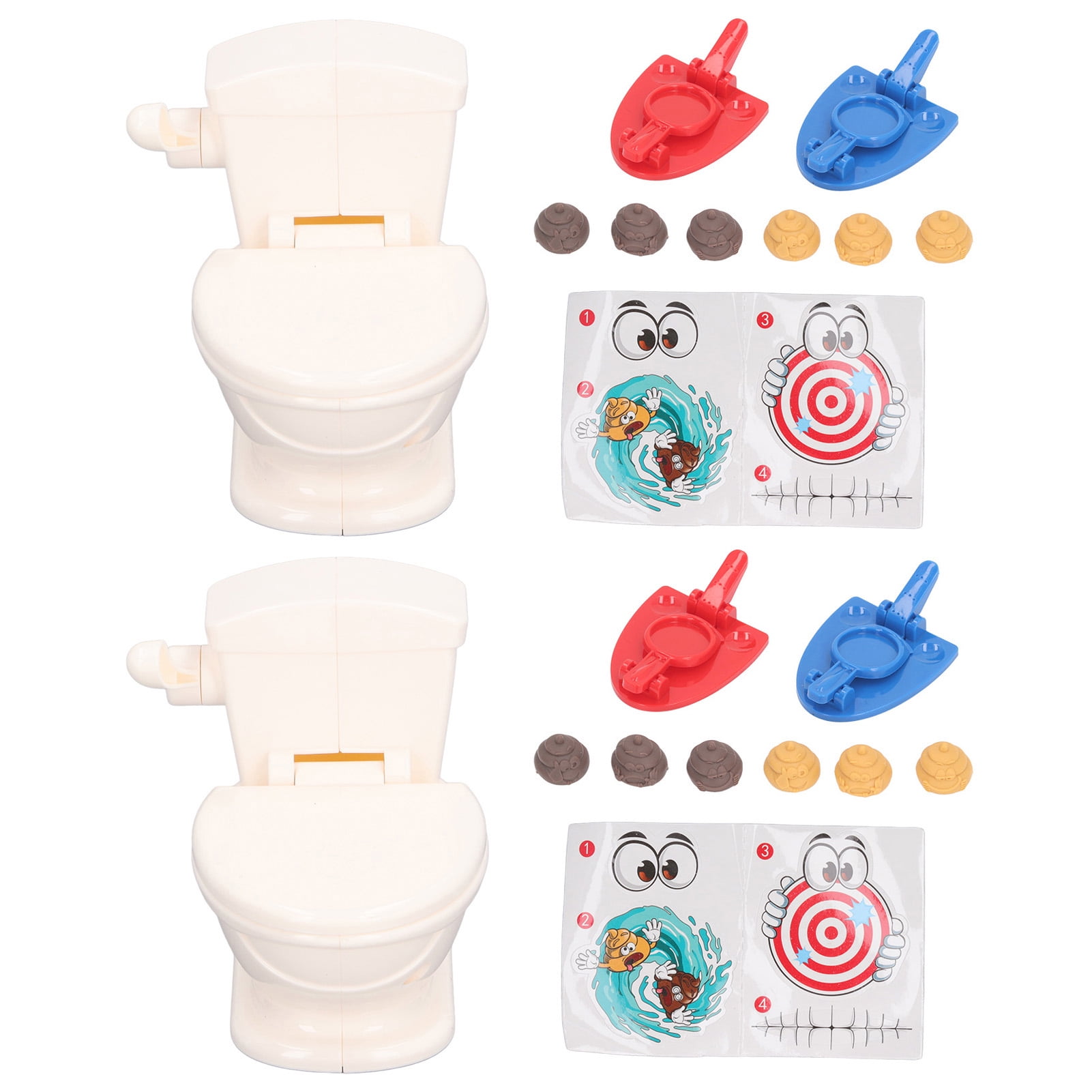 Funny Toilet Seat Trick Toy with 3D Poop Effect Portable Simulation