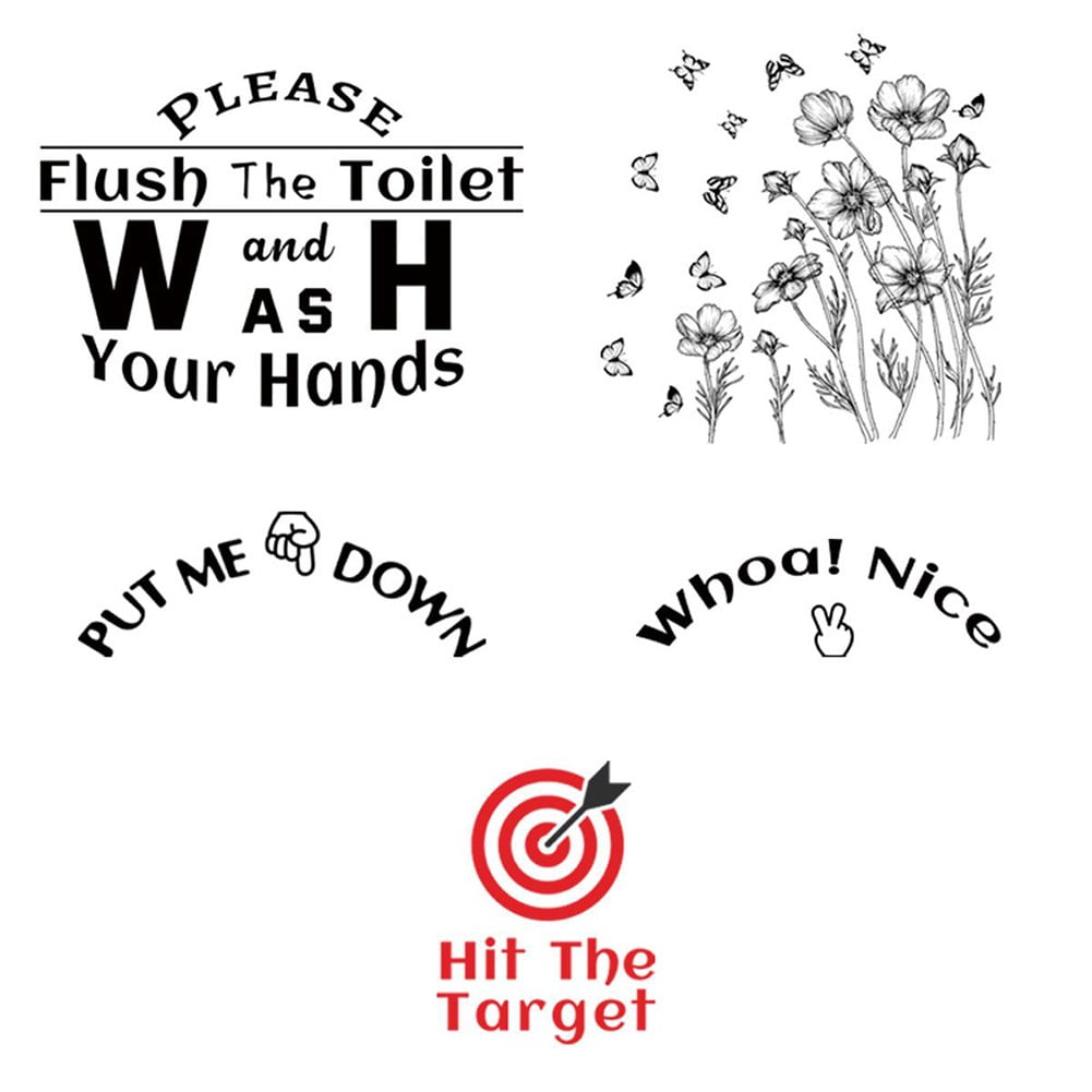 Funny Toilet Stickers Bathroom Quotes Sticker Toilet Seat Wall Tile Frame Decal