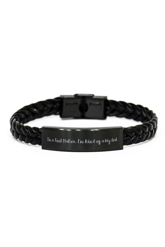 Funny Tool maker Braided Leather Bracelet, I'm a Tool, Unique Idea Gifts for Colleagues from Friends, Birthday Unique Gifts, Tool gifts, Best tool gifts, Top tool gifts, Unique tool gifts, Cool tool