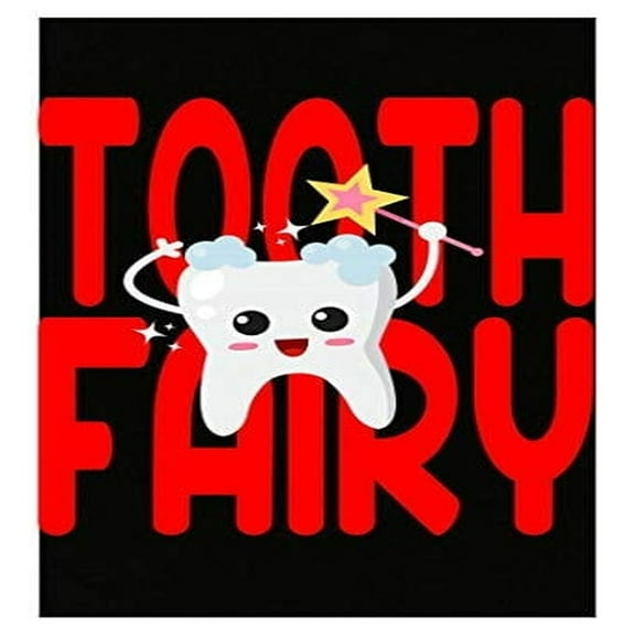 Funny Tooth Fairy Wall Art - Happy Face - 13x19" Dental Humor Poster