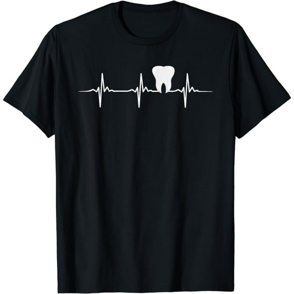 Funny Tooth Heartbeat Outfit Dentist Teeth T-Shirt