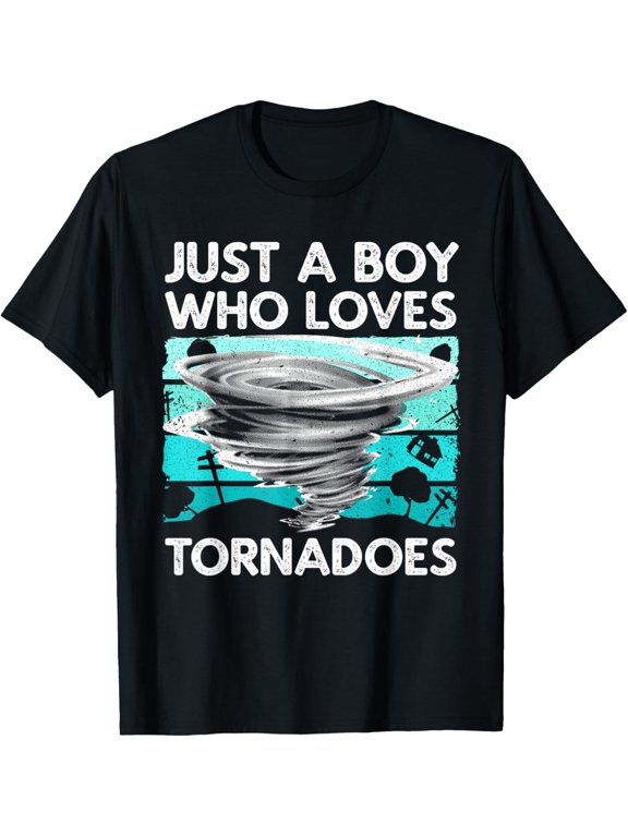 Funny Tornado Art For Men Boys Weather Storm Tornado Chaser T-Shirt