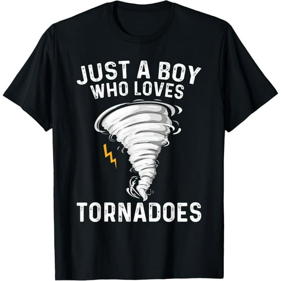 Funny Tornado Boys Kids Storm Chasing Weather Meteorologis T-ShirtMen and women, Black T-shirt, size: Extra large