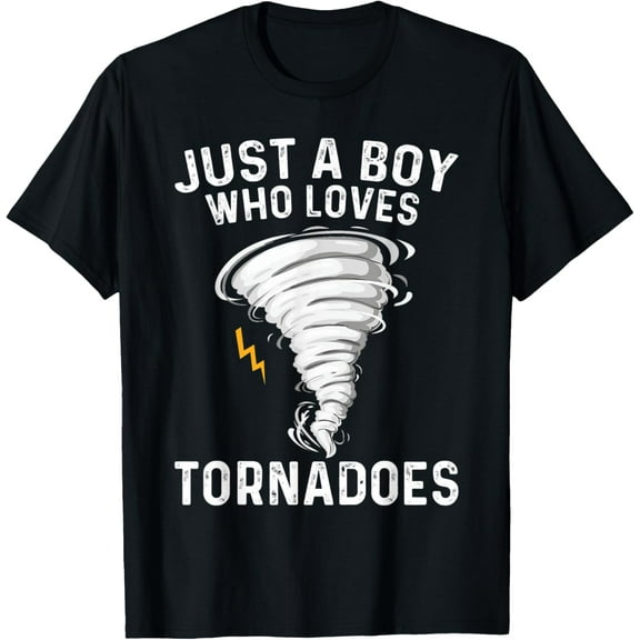 Funny Tornado Boys Kids Storm Chasing Weather Meteorologis T-ShirtMen and women, Black T-shirt, size: Extra large