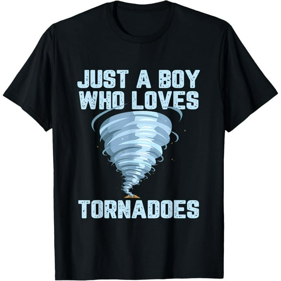 Funny Tornado Gift For Boys Kids Hurricane Weather Chaser T-ShirtMen and women, Black T-shirt, size: Extra large