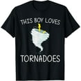 thumbnail image 1 of Funny Tornado Gift For Boys Kids Hurricane Weather Chaser T-Shirt, 1 of 4
