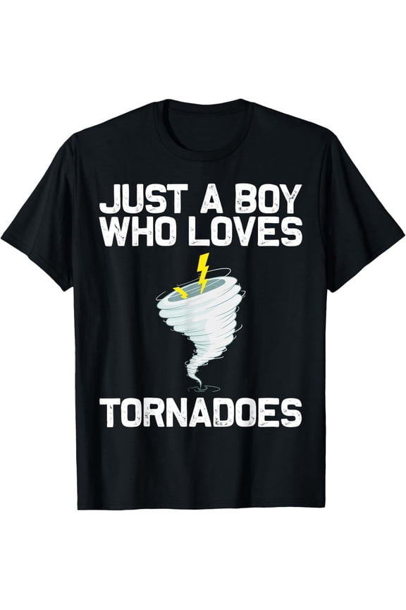 Funny Tornado Gift For Boys Kids Hurricane Weather Chaser T-ShirtMen and women, Black T-shirt, size: Extra large