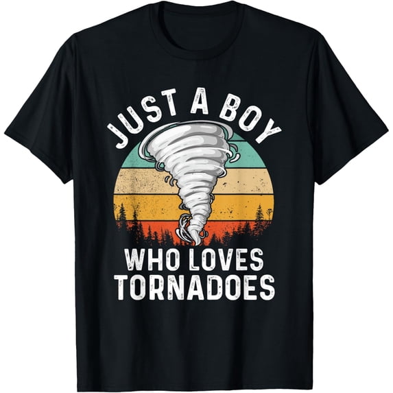 Funny Tornado Storm Chasing Twister Hurricane Boys Kids T-Shirt