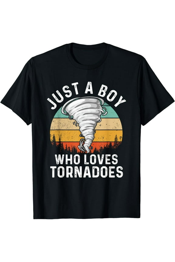 Funny Tornado Storm Chasing Twister Hurricane Boys Kids T-Shirt