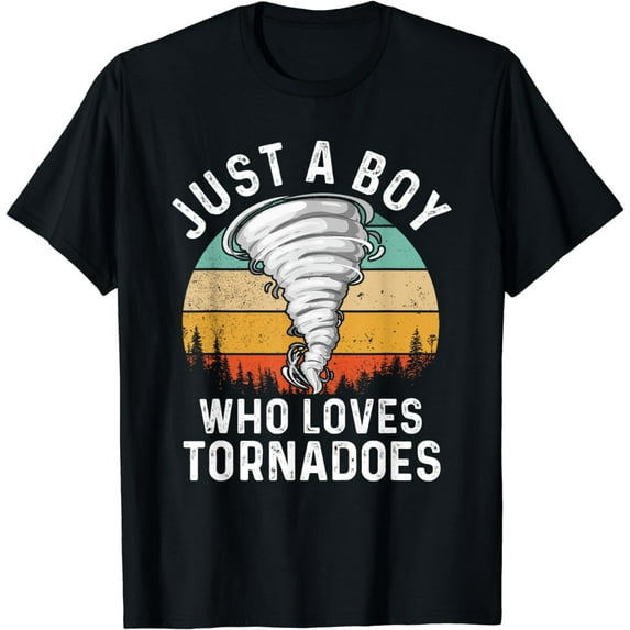Funny Tornado Storm Chasing Twister Hurricane Boys Kids T-Shirt
