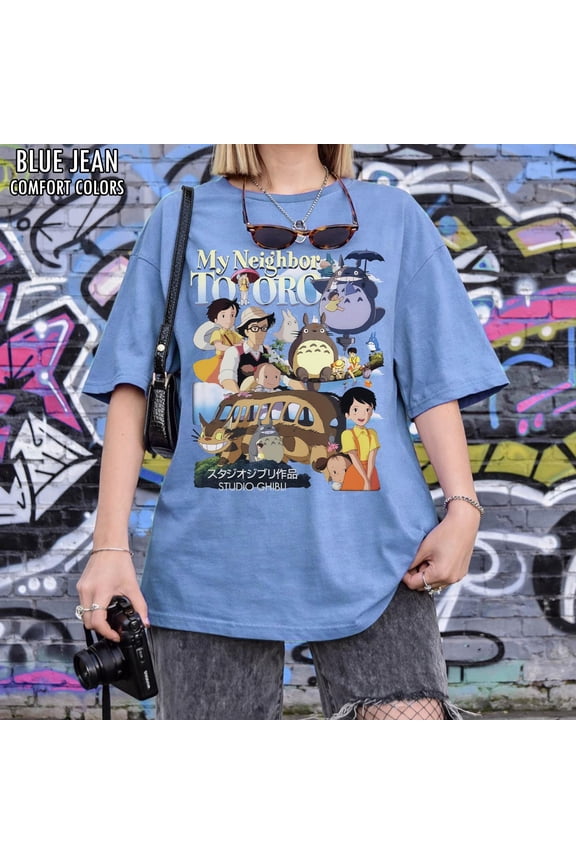 Funny Totoro T-Shirt, My Neighbor Totoro, Studio Ghibli Characters, Gift for Anime Lovers