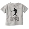 thumbnail image 1 of Funny Touch Down Baseball Swing Joke Toddler Boy Girl T Shirt Infant Toddler Brisco Brands 12M, 1 of 4
