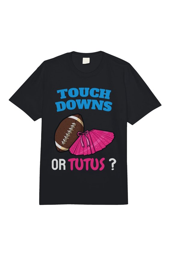 Funny Touchdowns Or Tutus Graphic T-Shirt | Comfort Colors | Perfect for Gender Reveal Celebrations