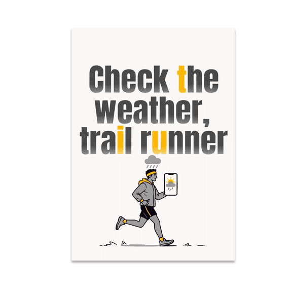 Funny Trail Running Decor - Trail Runner - 13x19 Poster Print