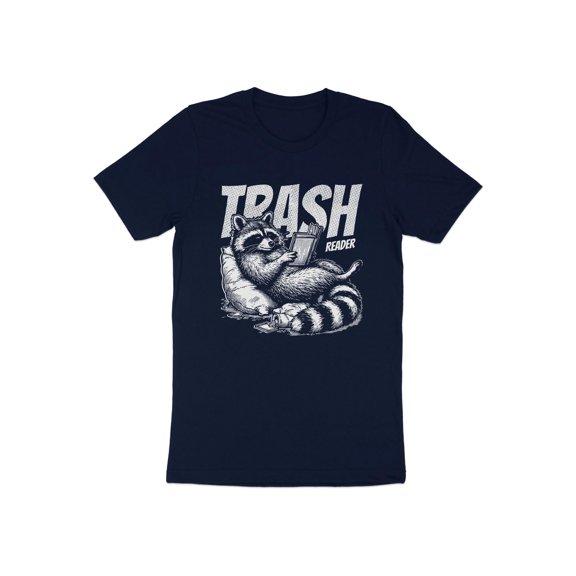 Funny Trash Reader Raccoon Bookworm Librarian Reading Gift T-Shirt Book Reading Nerd Raccoon Animal Birthday Presents Tshirt