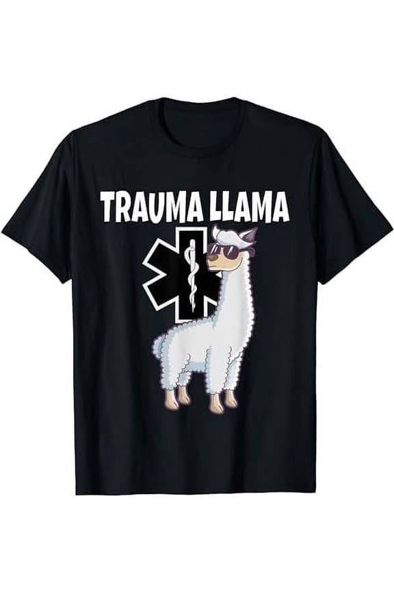 Funny Trauma Llama EMT T-Shirt Medic EMS Gift T-Shirt