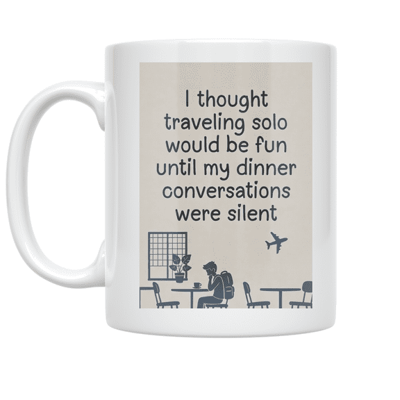 Funny Travel Quotes - Solo Traveler - 11 oz Ceramic Coffee Mug