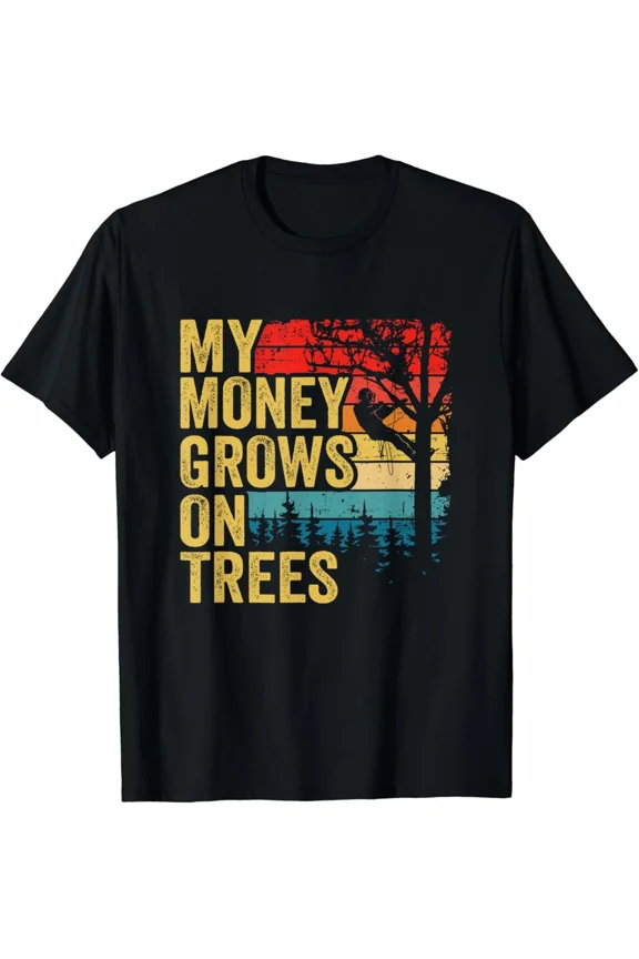 Funny Tree Climber Arborist Logging Professional Retro Design Unisex T-Shirt, up to size 5XL