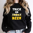 thumbnail image 1 of Funny Trick Or Treat Halloween Graphic Tee (White), Classic Holiday SW19033 Unisex Sweatshirt, Up to Size 5XL, 1 of 2
