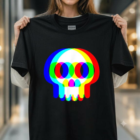Funny Trippy Vaporwave Halloween Techno Rave EDM Festival Party Unisex T-Shirt, up to size 5XL