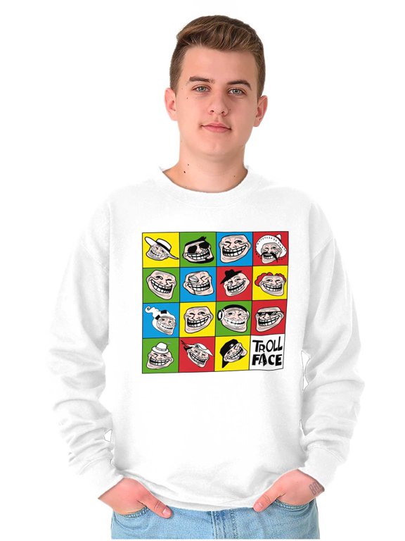 Funny Troll Face Internet Meme Unisex Plus Size Sweatshirt Brisco Brands 2X