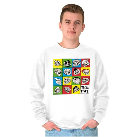 Funny Troll Face Internet Meme Unisex Plus Size Sweatshirt Brisco Brands 4X