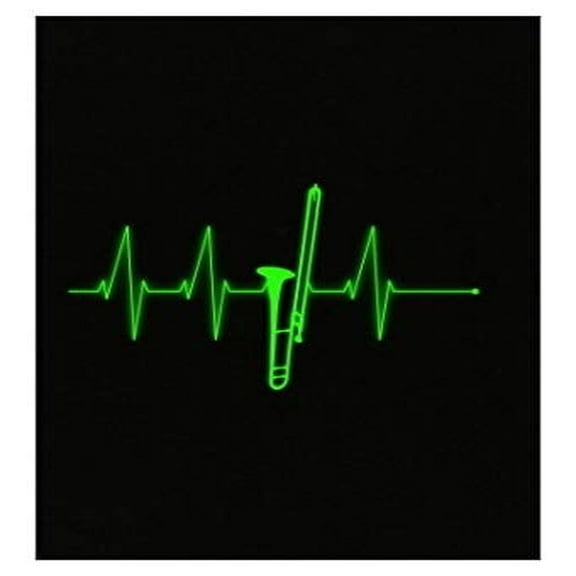 Funny Trombone Heartbeat Music Poster for Jazz Lovers - Perfect Music Humor Decor