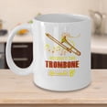 thumbnail image 1 of Trombone 11 oz Coffee Mug - Funny Music Jokes White Ceramic Gift, 1 of 4