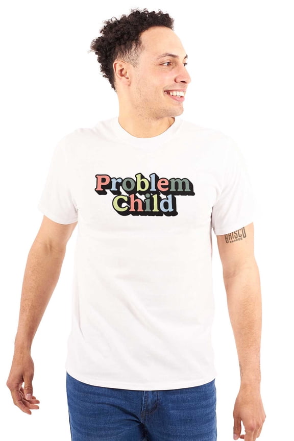 Funny Troublemaker Problem Child Men's Graphic T Shirt Tees Brisco Brands M