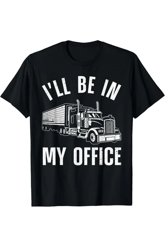 Funny Trucker Art For Men Women Big Rig Driver Graphic Design Unisex T-Shirt, up to Size 5XL