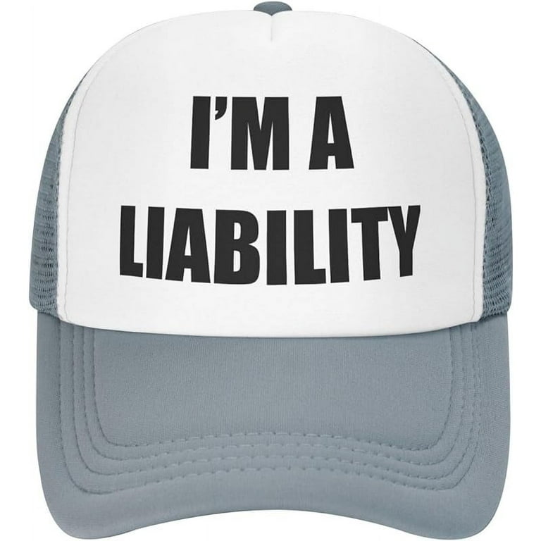 Funny Trucker Hat - I'm A Liability - Crazy Party Gag Gifts Vintage Men  Womens Snapback Baseball Caps 