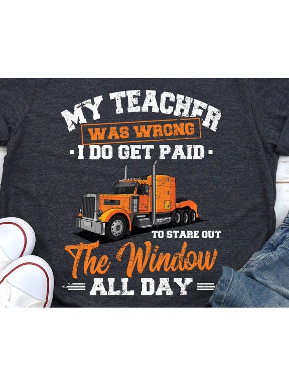 Funny Trucker Shirt Gift Driver Trucking Tee Road Freight Tshirt Haul Logistics Career Ind