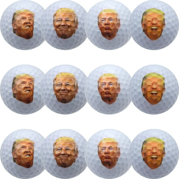Funny Trump Face Golf Balls, 12 Pack by GBM Golf