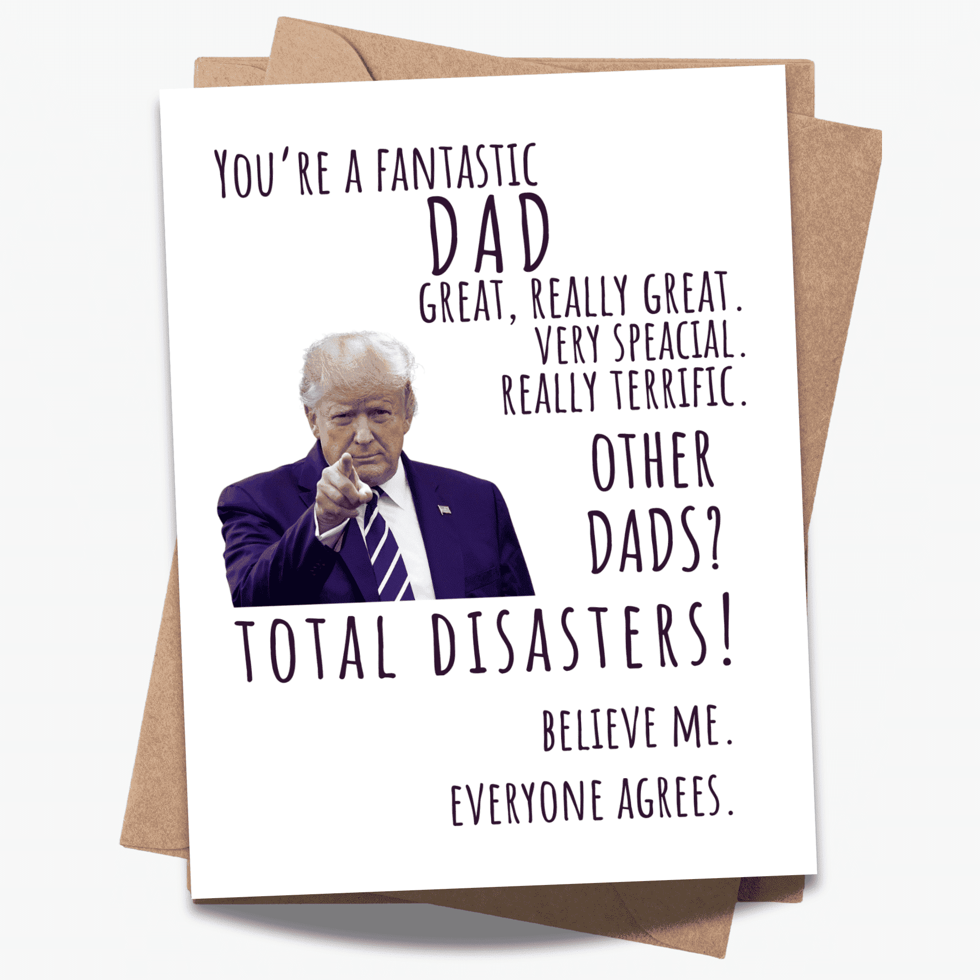 Funny Trump Card for Dad, Stepdad, Husband, or Grandpa – Hilarious Birthday, Father’s Day, or Special Occasion Gift
