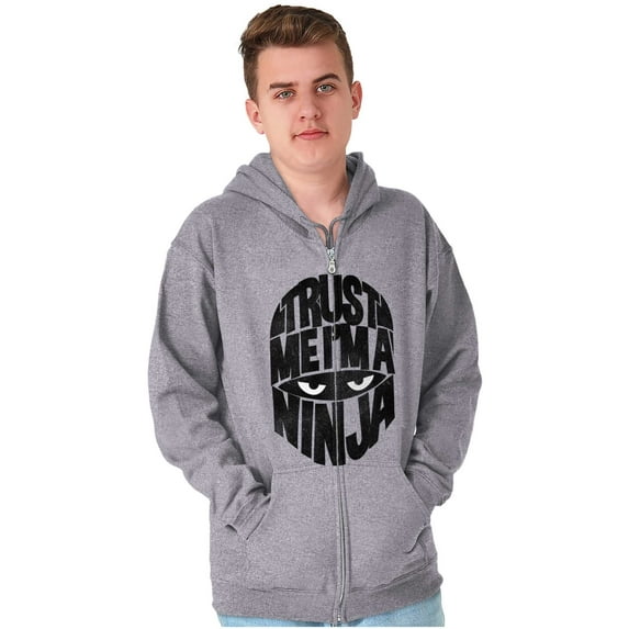 Funny Trust Me I'm A Ninja Joke Zip Hoodie Sweatshirt Men Brisco Brands S