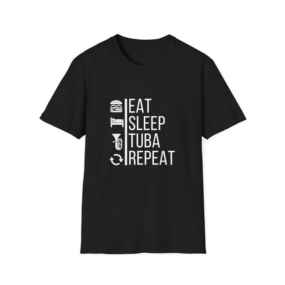 Funny Tuba Player T-Shirt Eat, Sleep, Tuba, Repeat