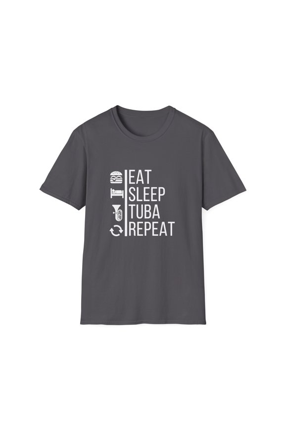 Funny Tuba Player T-Shirt Eat, Sleep, Tuba, Repeat