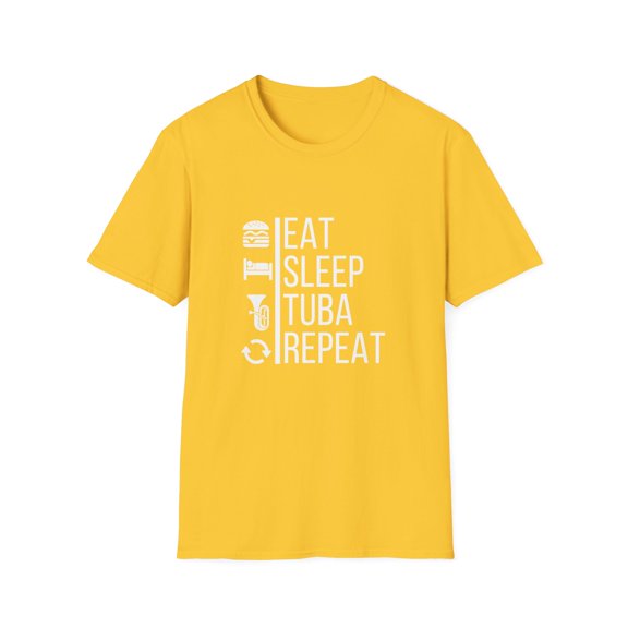 Funny Tuba Player T-Shirt Eat, Sleep, Tuba, Repeat