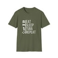thumbnail image 1 of Funny Tuba Player T-Shirt Eat, Sleep, Tuba, Repeat, 1 of 7