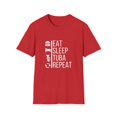 thumbnail image 1 of Funny Tuba Player T-Shirt Eat, Sleep, Tuba, Repeat, 1 of 7