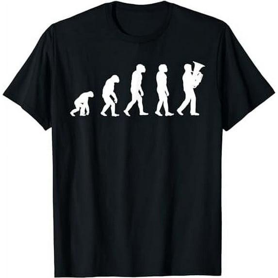 Funny Tuba Shirts Tuba Player Evolution Marching Band Tuba T-Shirt