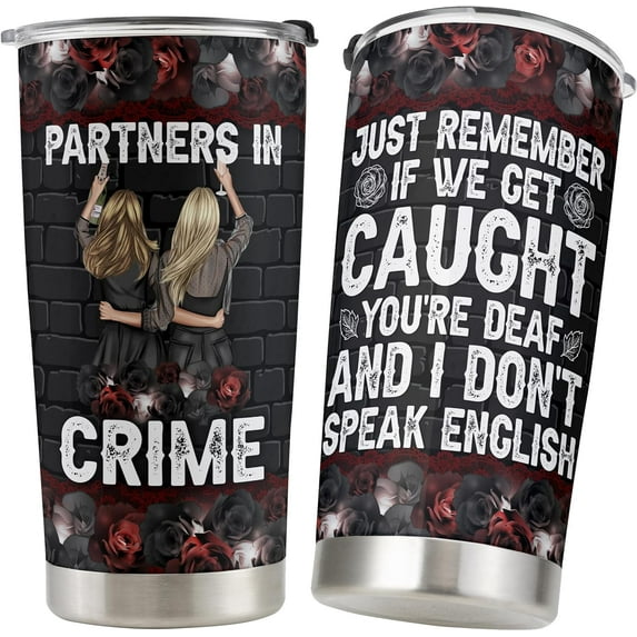 Funny Tumblers Adult Humor, Double Wall Vacuum Stainless Steel Insulated Travel Coffee Mug, Tumbler cup with Lid and Straw 20 oz, Gift for Friend, Gifts for Women Friendship