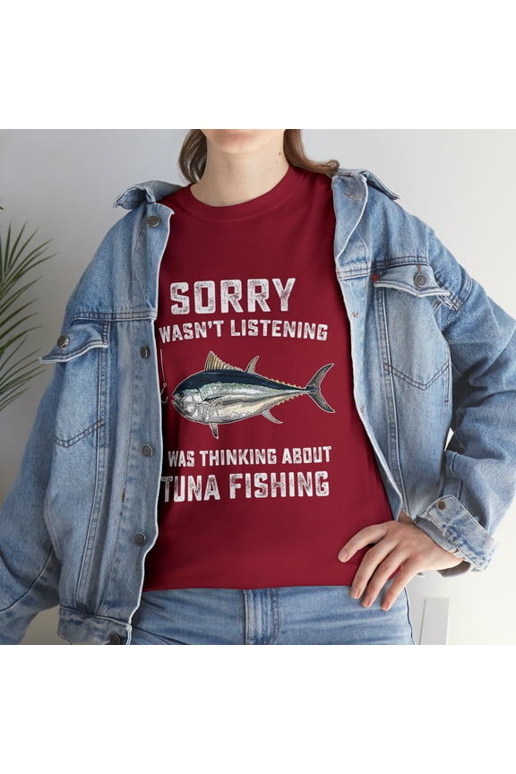 Funny Tuna Fishing Gag Musky Tuna Humor Fisherman Tshirt