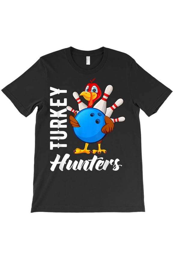 Funny Bowling and Turkey Hunters Themed Crossover Sports Graphic Design G24773 Unisex T-Shirt, Up to Size 5XL