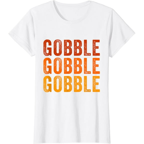 Funny Turkey Trot Fall Sayings Thanksgiving Gobble Gobble T-Shirt