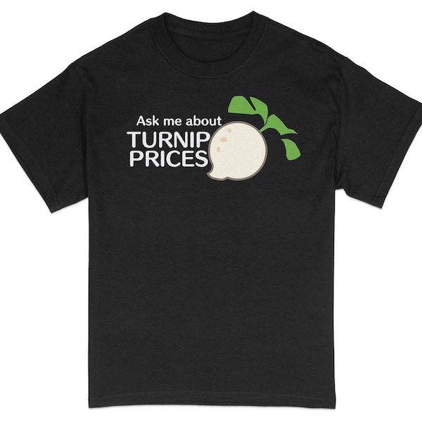 Funny Turnip Prices TShirt, Gaming Farmer's Market Tee, Vegetable