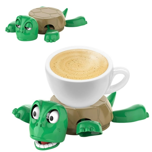 Funny Turtle Cup Holder Screaming Sea Turtle Coaster With Funny Expression & Moving Limbs Turtle Coasters For Drinks Gag Gift For Tortoise Lover(Green)