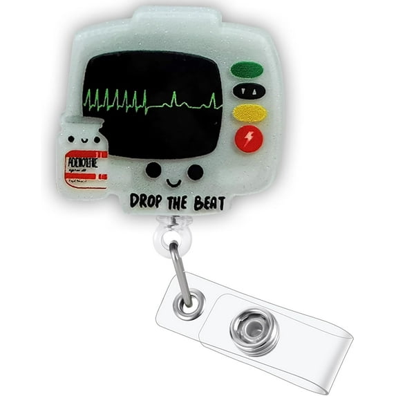 Funny Turtle Nurse Badge Reel, Cute Work Badge Holder with Retractable Clip, Pediatric Badge Buddy, Nursing Student RN LPN CNA MA Medical Worker Teacher Doctor ID Name Badge Clip Accessories